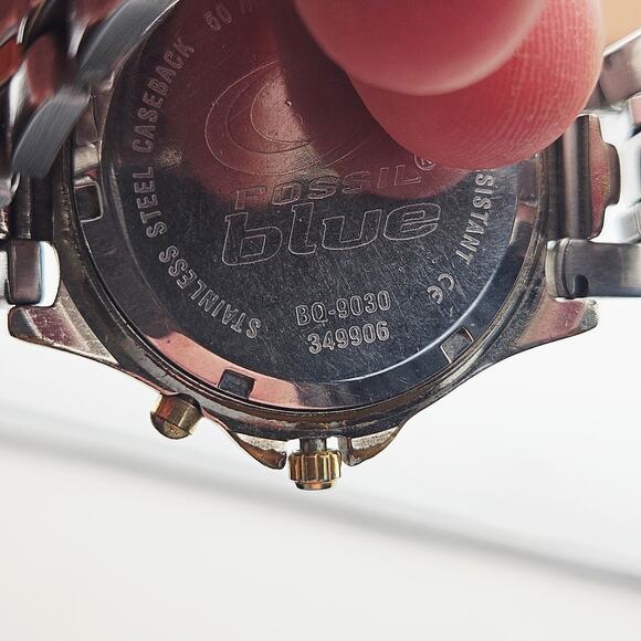 Fossil Two Tone Multifunction Watch Calendar Dial TLC Project Piece BQ-9030 - Picture 6 of 7